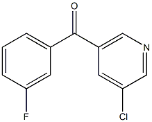 3-CHLORO-5-(3-FLUOROBENZOYL)PYRIDINE 结构式