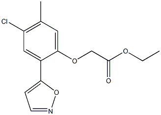 ETHYL 2-(4-CHLORO-2-(ISOXAZOL-5-YL)-5-METHYLPHENOXY)ACETATE 结构式