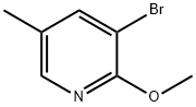3-溴-2-甲氧基-5-甲基吡啶 结构式