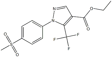ETHYL 5-(TRIFLUOROMETHYL)-1-(4-(METHYLSULFONYL)PHENYL)-1H-PYRAZOLE-4-CARBOXYLATE 结构式