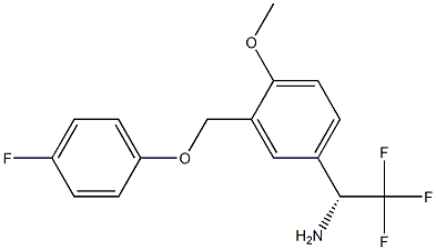 (1R)-2,2,2-TRIFLUORO-1-(3-[(4-FLUOROPHENOXY)METHYL]-4-METHOXYPHENYL)ETHYLAMINE 结构式