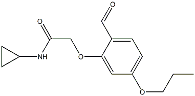 N-CYCLOPROPYL-2-(2-FORMYL-5-PROPOXYPHENOXY)ACETAMIDE 结构式