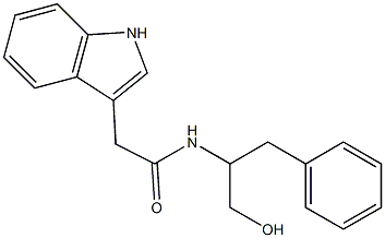 N-(1-BENZYL-2-HYDROXY-ETHYL)-2-(1H-INDOL-3-YL)-ACETAMIDE 结构式