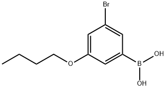 3-溴-5-丁氧基苯硼酸 结构式