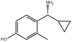 4-((1R)AMINOCYCLOPROPYLMETHYL)-3-METHYLPHENOL 结构式