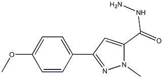 3-(4-METHOXYPHENYL)-1-METHYL-1H-PYRAZOLE-5-CARBOHYDRAZIDE 结构式