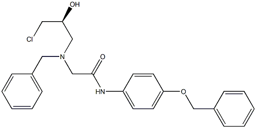 (S)-2-[BENZYL-(3-CHLORO-2-HYDROXY-PROPYL)-AMINO]-N-(4-BENZYLOXY-PHENYL)-ACETAMIDE 结构式
