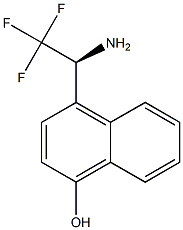 4-((1S)-1-AMINO-2,2,2-TRIFLUOROETHYL)NAPHTHOL 结构式