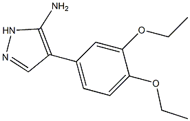 4-(3,4-DIETHOXY-PHENYL)-2H-PYRAZOL-3-YLAMINE 结构式