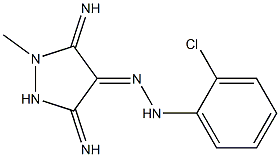 (4E)-3,5-Diimino-1-methylpyrazolidin-4-one (2-chlorophenyl)hydrazone 结构式
