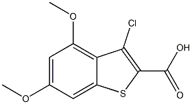 3-CHLORO-4,6-DIMETHOXY-1-BENZOTHIOPHENE-2-CARBOXYLIC ACID 结构式