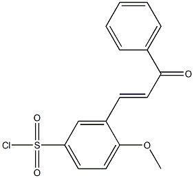 4-METHOXY-3-(3-OXO-3-PHENYL-PROPENYL)-BENZENESULFONYL CHLORIDE 结构式