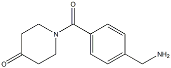1-[4-(AMINOMETHYL)BENZOYL]PIPERIDIN-4-ONE 结构式