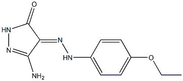 (4E)-3-AMINO-1H-PYRAZOLE-4,5-DIONE 4-[(4-ETHOXYPHENYL)HYDRAZONE] 结构式