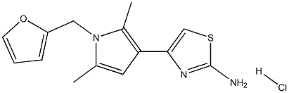 4-[1-(2-FURYLMETHYL)-2,5-DIMETHYL-1H-PYRROL-3-YL]-1,3-THIAZOL-2-AMINE HYDROCHLORIDE 结构式