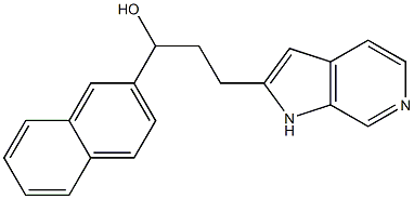 1-NAPHTHALEN-2-YL-3-(1H-PYRROLO[2,3-C]PYRIDIN-2-YL)PROPAN-1-OL 结构式