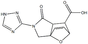 4-OXO-3-(1H-[1,2,4]TRIAZOL-3-YL)-10-OXA-3-AZA-TRICYCLO[5.2.1.0(1,5)]DEC-8-ENE-6-CARBOXYLIC ACID 结构式