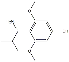 4-((1S)-1-AMINO-2-METHYLPROPYL)-3,5-DIMETHOXYPHENOL 结构式