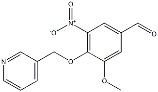 3-METHOXY-5-NITRO-4-(PYRIDIN-3-YLMETHOXY)BENZALDEHYDE 结构式