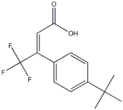 3-(E)-(4-tert-Butylphenyl)-4,4,4-trifluorocrotonic acid 结构式