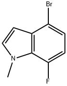 4-BROMO-7-FLUORO-1-METHYL-1H-INDOLE 结构式