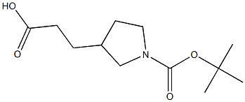 3-(1-(TERT-BUTOXYCARBONYL)PYRROLIDIN-3-YL)PROPANOIC ACID 结构式