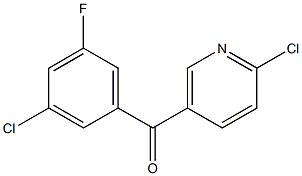 2-CHLORO-5-(3-CHLORO-5-FLUOROBENZOYL)PYRIDINE 结构式