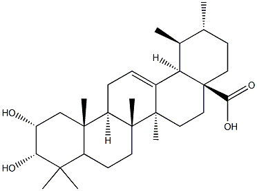2A,3A-DIHYDROXY-12-URSEN-28-OIC ACID 结构式