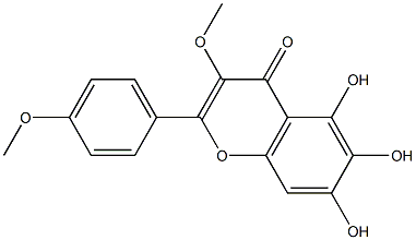 5,6,7-TRIHYDROXY-3-METHOXY-2-(4-METHOXY-PHENYL)-CHROMEN-4-ONE 结构式