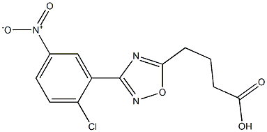 4-[3-(2-CHLORO-5-NITROPHENYL)-1,2,4-OXADIAZOL-5-YL]BUTANOIC ACID 结构式