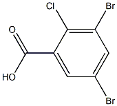 2-Chloro-3,5-dibromobenzoic acid 结构式