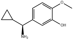 5-((1S)AMINOCYCLOPROPYLMETHYL)-2-METHOXYPHENOL 结构式