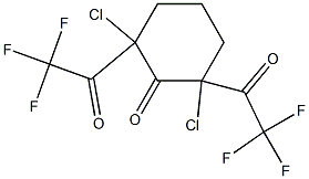 2,6-DICHLORO-2,6-BIS(TRIFLUOROACETYL)CYCLOHEXANONE 结构式