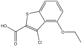 3-CHLORO-4-ETHOXY-1-BENZOTHIOPHENE-2-CARBOXYLIC ACID 结构式