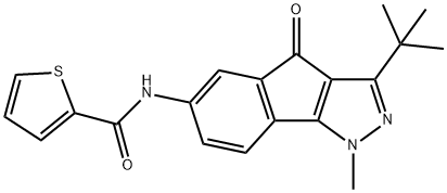 N-(3-(TERT-BUTYL)-1-METHYL-4-OXOINDENO[2,3-D]PYRAZOL-6-YL)-2-THIENYLFORMAMIDE 结构式