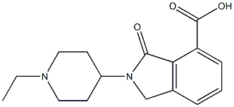 2-(1-ETHYL-PIPERIDIN-4-YL)-3-OXO-2,3-DIHYDRO-1H-ISOINDOLE-4-CARBOXYLIC ACID 结构式