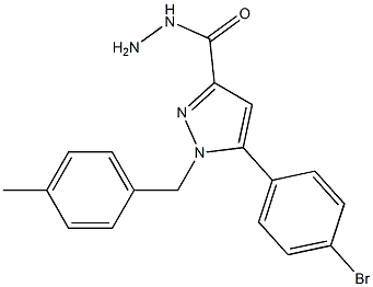 1-(4-METHYLBENZYL)-5-(4-BROMOPHENYL)-1H-PYRAZOLE-3-CARBOHYDRAZIDE 结构式