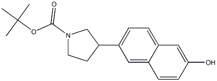 1-BOC-3-(6-HYDROXY-NAPHTHALEN-2-YL)-PYRROLIDINE 结构式