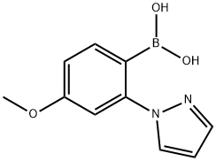 [4-甲氧基-2-(1H-吡唑-1-基)苯基]硼酸 结构式
