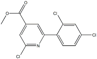 METHYL 2-CHLORO-6-(2,4-DICHLOROPHENYL)PYRIDINE-4-CARBOXYLATE 结构式