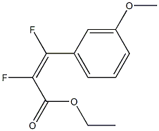 ETHYL (Z)-2,3-DIFLUORO-3-(3-METHOXYPHENYL)-2-PROPENOATE 结构式