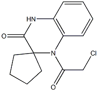 1'-(CHLOROACETYL)-1',4'-DIHYDRO-3'H-SPIRO[CYCLOPENTANE-1,2'-QUINOXALIN]-3'-ONE 结构式