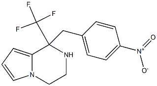 1,2,3,4-Tetrahydro-1-(p-nitrobenzyl)-1-(trifluoromethyl)pyrrolo-[1,2-a]-pyrazin 结构式