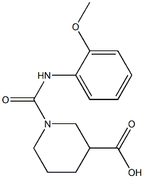 1-[[(2-METHOXYPHENYL)AMINO]CARBONYL]PIPERIDINE-3-CARBOXYLIC ACID 结构式