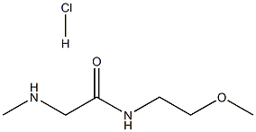 N-(2-METHOXY-ETHYL)-2-METHYLAMINO-ACETAMIDE HYDROCHLORIDE 结构式