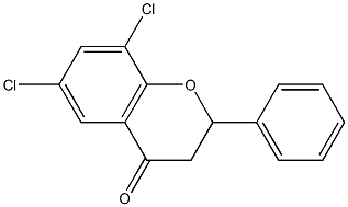 6,8-DICHLORO-2-PHENYL-2,3-DIHYDRO-4H-CHROMEN-4-ONE 结构式