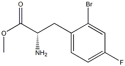 METHYL (2S)-2-AMINO-3-(2-BROMO-4-FLUOROPHENYL)PROPANOATE 结构式