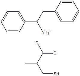 3-MERCAPTO-2-METHYLPROPANOIC ACID 1,2-DIPHENYLETHYLAMINE SALT 结构式