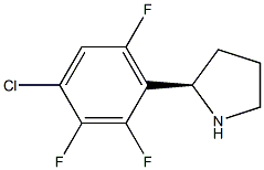 (2R)-2-(4-CHLORO-2,3,6-TRIFLUOROPHENYL)PYRROLIDINE 结构式