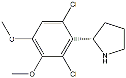 2-((2S)PYRROLIDIN-2-YL)-1,3-DICHLORO-4,5-DIMETHOXYBENZENE 结构式